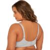 imageFit For Me By Fruit of the Loom Womens Plus Size Cotton Unlined Underwire BraPinchFree Straps  Side and Back SmoothingHeather Grey
