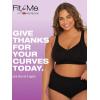 imageFruit of the Loom Womens Fit for Me Collection PlusSize Wireless Bra  Soft Cotton Comfort ampamp SupportHeather GreyBlack Hue