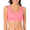 imageFruit of the Loom Womens MultiPack Tank Top Style Sports BraPin DotPopsicle PinkWhite