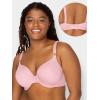 imageFruit of the Loom Womens Smooth Cotton TShirt Bra Pack  UltraSoft Flexible and Invisible Under TeesGrey HeatherBlushing Rose