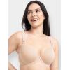 imageFruit of the Loom Womens Smooth Cotton TShirt Bra Pack  UltraSoft Flexible and Invisible Under TeesSand Black Hue