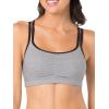 imageFruit of the Loom Womens Spaghetti Strap Cotton Sports BraAllDay ComfortGrey With BlackWhiteBlack
