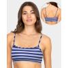 imageFruit of the Loom Womens Spaghetti Strap Cotton Sports BraAllDay ComfortRugby StripeSkipper BlueHeather Grey
