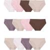 imageFruit of the Loom Womens Eversoft Cotton Underwear Multipacks Tag Free ampamp Breathable Available in Plus SizeBikini  Assorted Body Tones