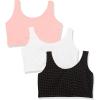 imageFruit of the Loom Womens MultiPack Tank Top Style Sports BraPin DotPopsicle P White 86ck