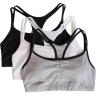 imageFruit of the Loom Womens Spaghetti Strap Cotton Sports BraAllDay ComfortGrey With BlackWhiteBlack