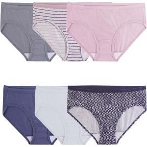 imageFruit of the Loom Womens Eversoft Cotton Hipster Underwear Tag Free ampamp Breathable Available in Plus SizeCotton  6 Pack  Colors May Vary