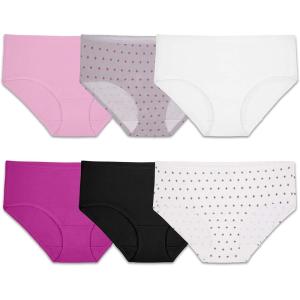 imageFruit of the Loom Womens Eversoft Cotton Hipster Underwear Tag Free ampamp Breathable Available in Plus SizeCotton Stretch  6 Pack  Colors May Vary