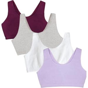 imageFruit of the Loom Womens MultiPack Tank Top Style Sports BraPurpleWhiteLilacGrey