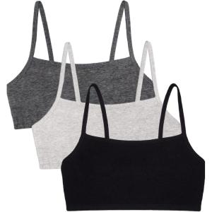 imageFruit of the Loom Womens Spaghetti Strap Cotton Sports BraAllDay ComfortBlackHeather GreyCharcoal