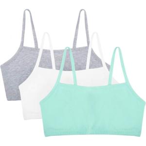 imageFruit of the Loom Womens Spaghetti Strap Cotton Sports BraAllDay ComfortMint ChipWhiteGrey Heather