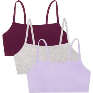 imageFruit of the Loom Womens Spaghetti Strap Cotton Sports BraAllDay ComfortPurple VelvetHeather GreyLilac