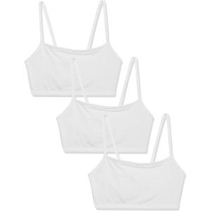 imageFruit of the Loom Womens Spaghetti Strap Cotton Sports BraAllDay ComfortWhiteWhiteWhite