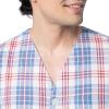 imageFruit of the Loom Mens Broadcloth Short Sleeve Pajama SetIvoryBlueRed Plaid
