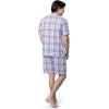 imageFruit of the Loom Mens Broadcloth Short Sleeve Pajama SetIvoryBlueRed Plaid