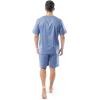 imageFruit of the Loom Mens Broadcloth Short Sleeve Pajama SetMedium Blue