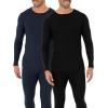 imageFruit of the Loom Mens Classic Midweight Waffle Thermal Underwear Crew TopBlack SootNatural