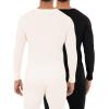 imageFruit of the Loom Mens Classic Midweight Waffle Thermal Underwear Crew TopBlack SootNatural
