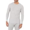 imageFruit of the Loom Mens Classic Midweight Waffle Thermal Underwear Crew TopGrey Heather