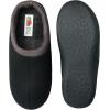 imageFruit of the Loom Mens Memory Foam Slippers  Microsuede Clogs  IndoorOutdoor Machine Washable Zapatillas CmodasBlack
