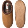 imageFruit of the Loom Mens Memory Foam Slippers  Microsuede Clogs  IndoorOutdoor Machine Washable Zapatillas CmodasTan