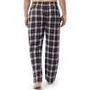 imageFruit of the Loom Mens Soft Flannel Pajama Lounge Sleep PantBlack Plaid