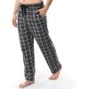 imageFruit of the Loom Mens Soft Flannel Pajama Lounge Sleep PantGrey Plaid