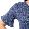 imageFruit of the Loom Womens 360 Stretch Ruffle Sleeve VNeck Tee and Capri Sleep Pajama SetSmall Bloom