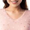 imageFruit of the Loom Womens 360 Stretch Ruffle Sleeve VNeck Tee and Capri Sleep Pajama SetWatercolor Hearts