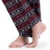 imageFruit of the Loom Womens Waffle VNeck Top and Flannel Pant Sleep SetGrey HeatherFair Isle Black