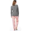 imageFruit of the Loom Womens Waffle VNeck Top and Flannel Pant Sleep SetHeather GreySnowy Trees
