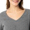 imageFruit of the Loom Womens Waffle VNeck Top and Flannel Pant Sleep SetHeather GreySnowy Trees