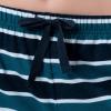 imageFruit of the Loom Womens Waffle VNeck Top and Flannel Pant Sleep SetMidnight BlueBlue Sea Stripe