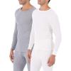 imageFruit of the Loom Mens Classic Midweight Waffle Thermal Underwear Crew TopLight Grey HeatherNatural