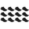 imageFruit of the Loom Mens Dual Defense No Show Socks 12 PackBlack