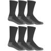 imageFruit of the Loom Mens Essential 6 Pair Pack Casual Socks with Cushion and Arch SupportBlack