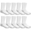 imageFruit of the Loom Mens Essential 6 Pair Pack Casual Socks with Cushion and Arch SupportWhite 10 Pack
