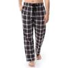 imageFruit of the Loom Mens Soft Flannel Pajama Lounge Sleep PantBlack Plaid