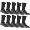 imageFruit of the Loom Mens Work Gear Everyday Work Crew Socks 10 Pack Black Medium 612