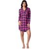 imageFruit of the Loom Womens Flannel Sleep ShirtMulti Plaid