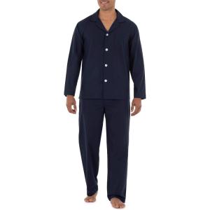 imageFruit of the Loom Mens Broadcloth Short Sleeve Pajama SetNavy