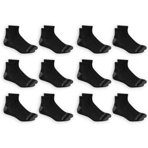imageFruit of the Loom Mens Dual Defense Ankle Socks 12 PackBlack