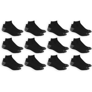 imageFruit of the Loom Mens Dual Defense Low Cut Socks 12 PackBlack