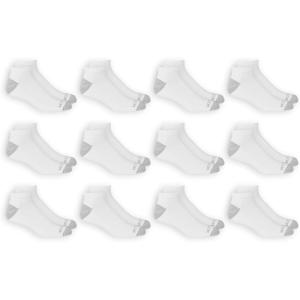 imageFruit of the Loom Mens Dual Defense Low Cut Socks 12 PackWhite