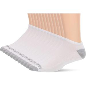 imageFruit of the Loom Mens Dual Defense No Show Socks 12 PackWhiteGrey