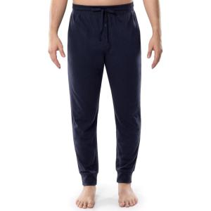 imageFruit of the Loom Mens Jersey Knit Jogger Sleep Pant 1 and 2 PacksNavy