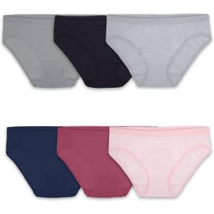 imageFruit of the Loom Womens No Show Seamless Underwear Amazing Stretch ampamp No Panty Lines Available in Plus SizeBikini  6 Pack  Colors May Vary