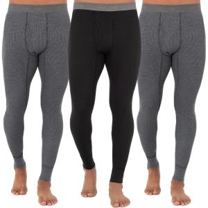 imageFruit of the Loom mens Recycled Premium Waffle Thermal Underwear Long Johns BottomGreystone HeatherGreystone HeatherBlack