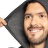 imageFruit of the Loom Eversoft Fleece Full Zip Hoodie SweatshirtBlack Heather Full Zip