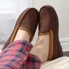 imageFruit of the Loom Memory Foam Slippers For Men  Microsuede Venetian  IndoorOutdor Plush Bedroom House Shoes ZapatillasBrown